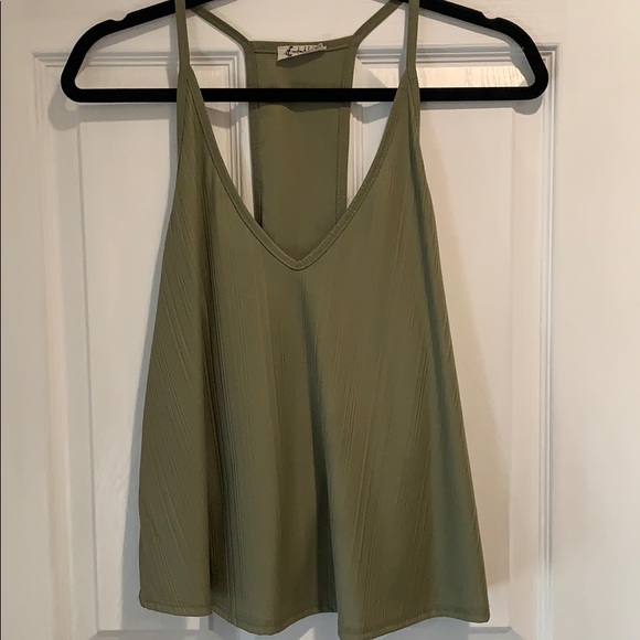 Olive green tank top - Picture 1 of 4